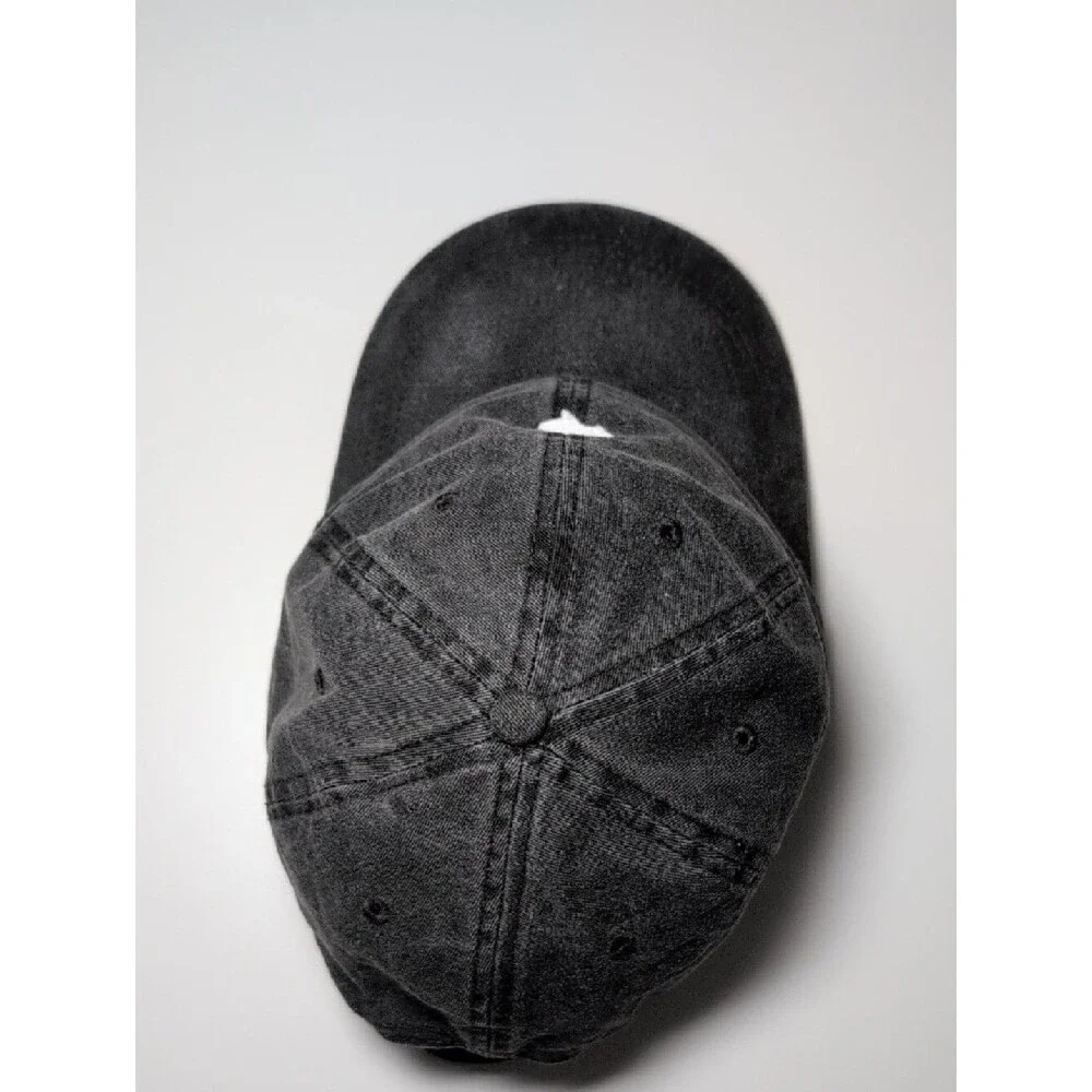 Texas Washed Black Cap with state icon shape on front